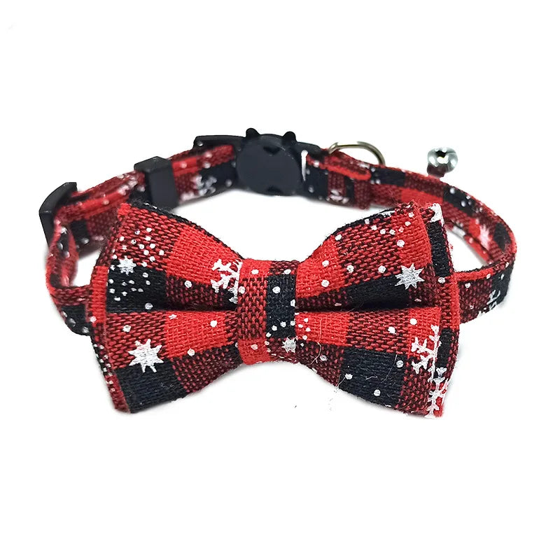 ProjectPaw™ Plaid Bow Tie Pet Collar | Adjustable Collar with Bell