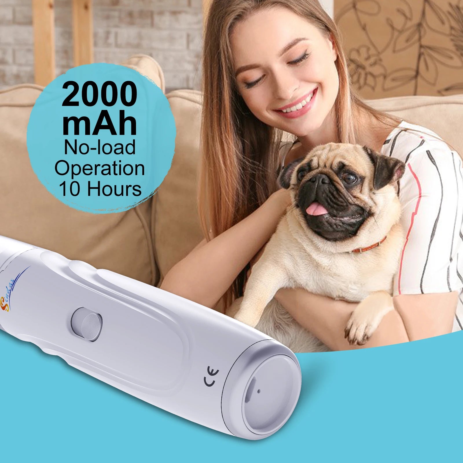 ProjectPaw™ USB Rechargeable Dog Nail Grinder | Quiet & Safe Pet Nail Trimmer