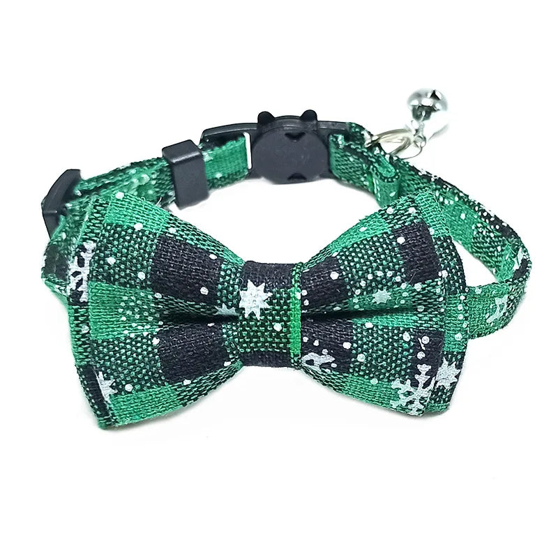 ProjectPaw™ Plaid Bow Tie Pet Collar | Adjustable Collar with Bell