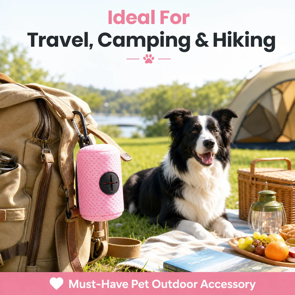 ProjectPaw™ Dog Waste Bag Dispenser | Portable Leash Holder with Carabiner