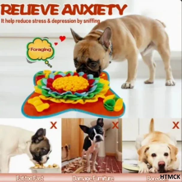 ProjectPaw™ Interactive Snuffle Mat | Dog Feeding & Mental Enrichment Puzzle