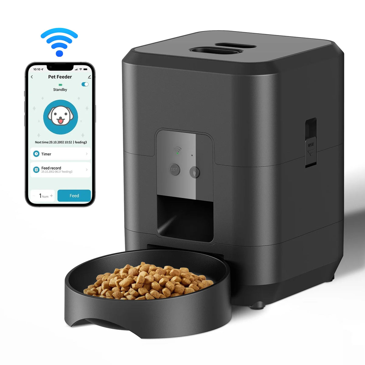 ProjectPaw™ Smart Automatic Pet Feeder | WiFi App Control & Scheduled Feeding