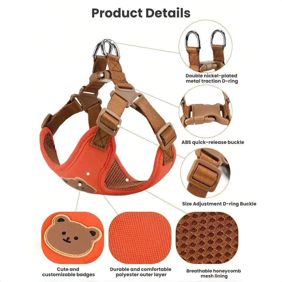 ProjectPaw™ Premium Comfort Pet Harness & Leash Set | Breathable & Secure