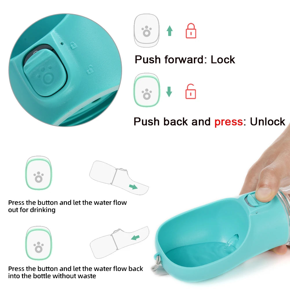 ProjectPaw™ Portable Dog Water Bottle | Leak-Proof Travel Drinking Bottle 550ml