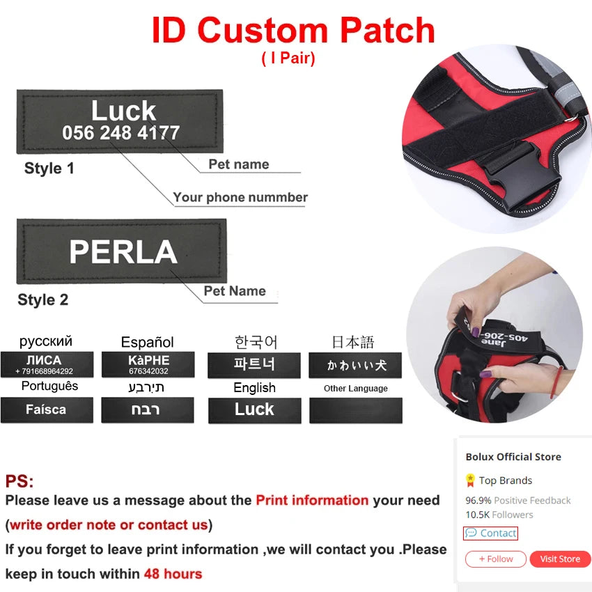 ProjectPaw™ Personalized No-Pull Dog Harness