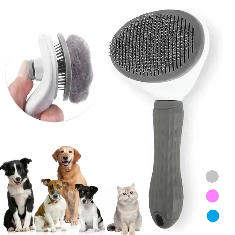 ProjectPaw Self-Cleaning Pet Grooming Brush