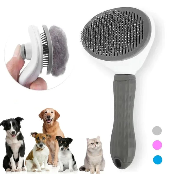 ProjectPaw Self-Cleaning Pet Grooming Brush