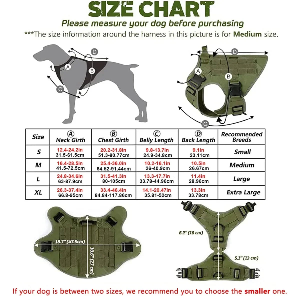 ProjectPaw™ Military Tactical Dog Harness