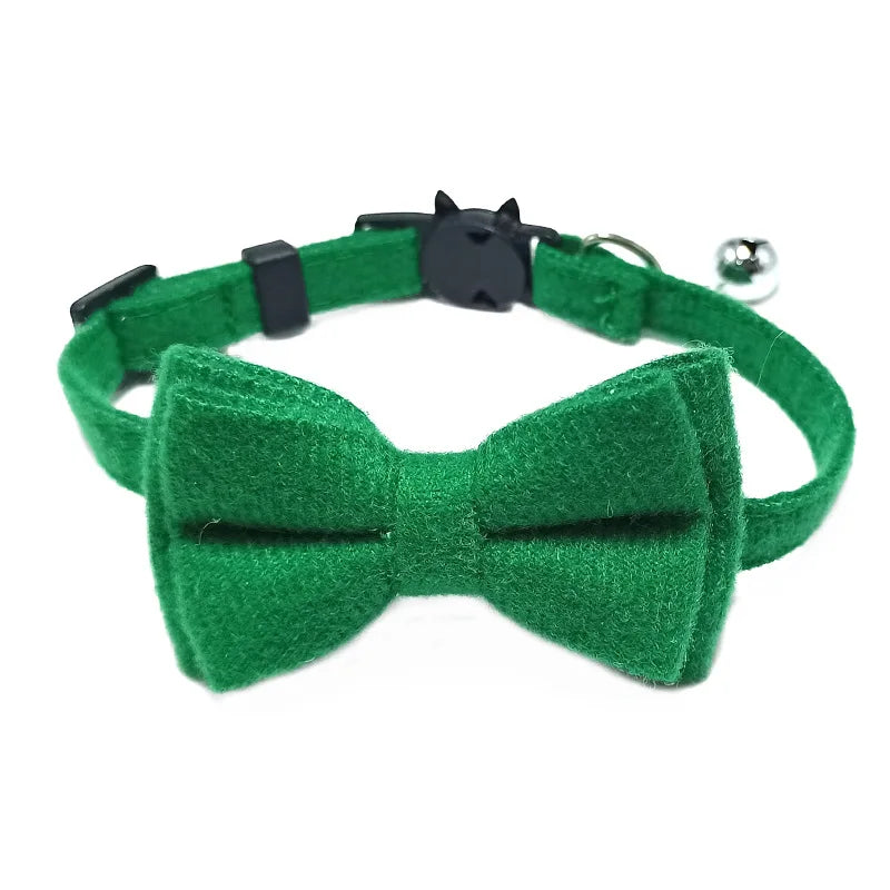 ProjectPaw™ Plaid Bow Tie Pet Collar | Adjustable Collar with Bell
