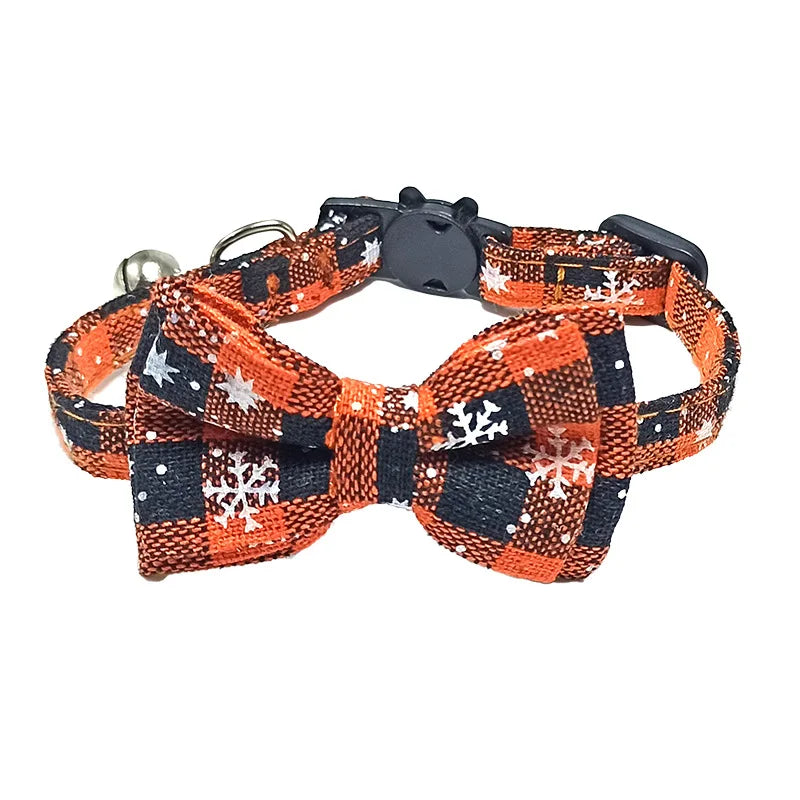 ProjectPaw™ Plaid Bow Tie Pet Collar | Adjustable Collar with Bell