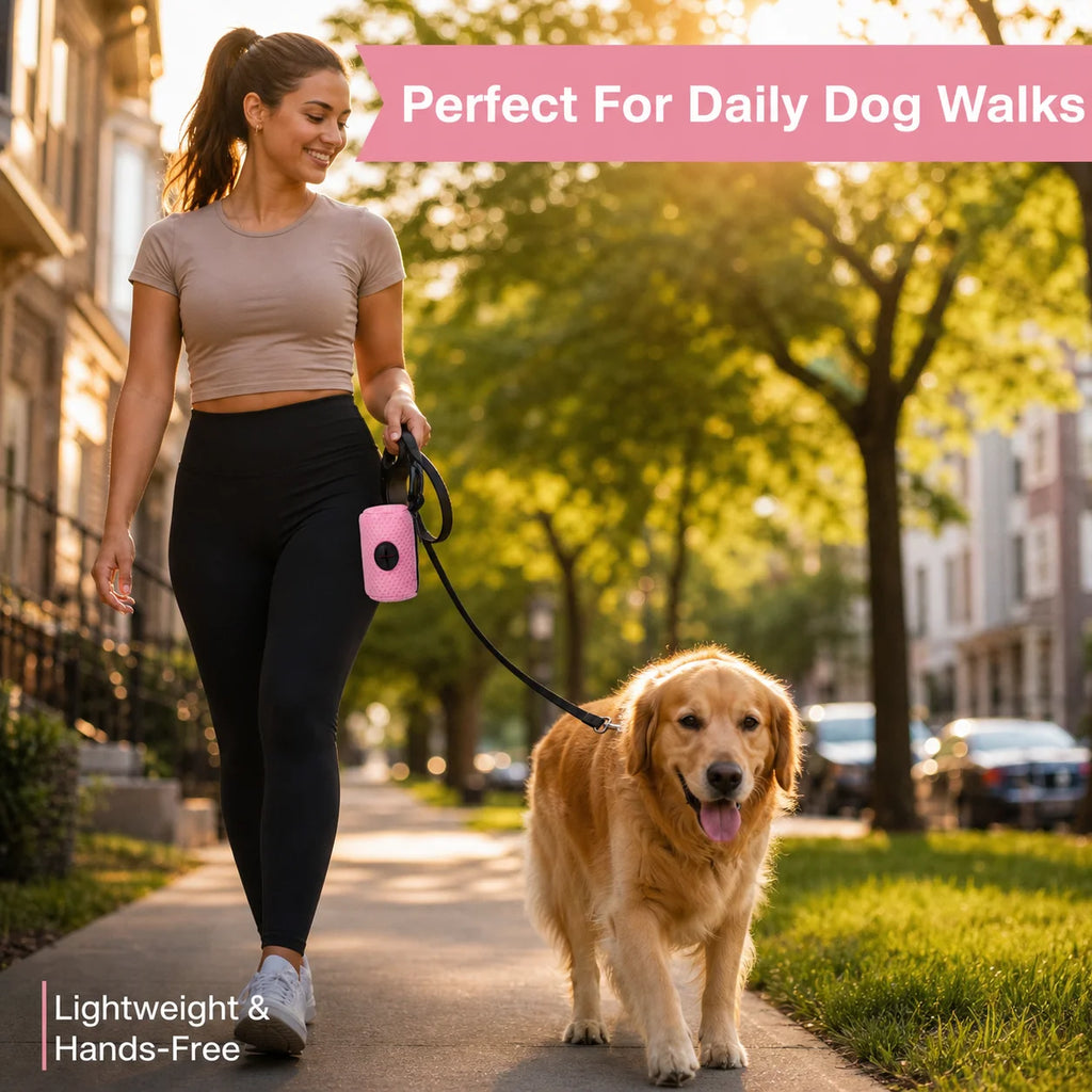 ProjectPaw™ Dog Waste Bag Dispenser | Portable Leash Holder with Carabiner